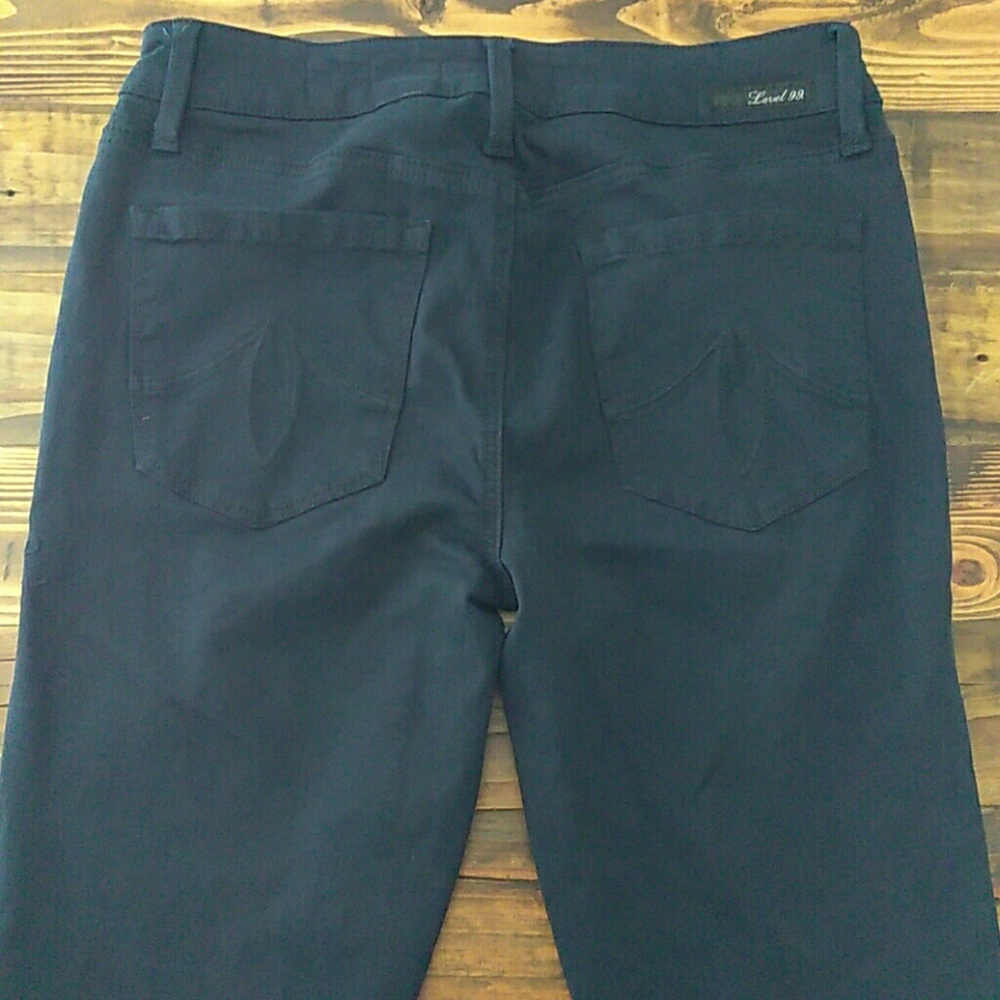Level 99 Lily skinny straight navy blue pants - Picture 3 of 8